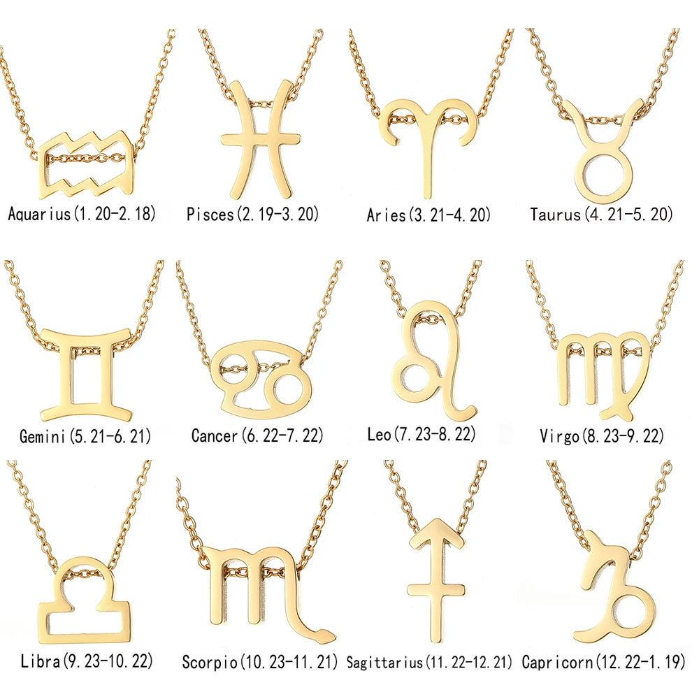 Zodiac Sign Splendour Necklace - Gold/Silver